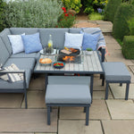 Turin Compact Modular Dining Set with Rectangular Gas Firepit