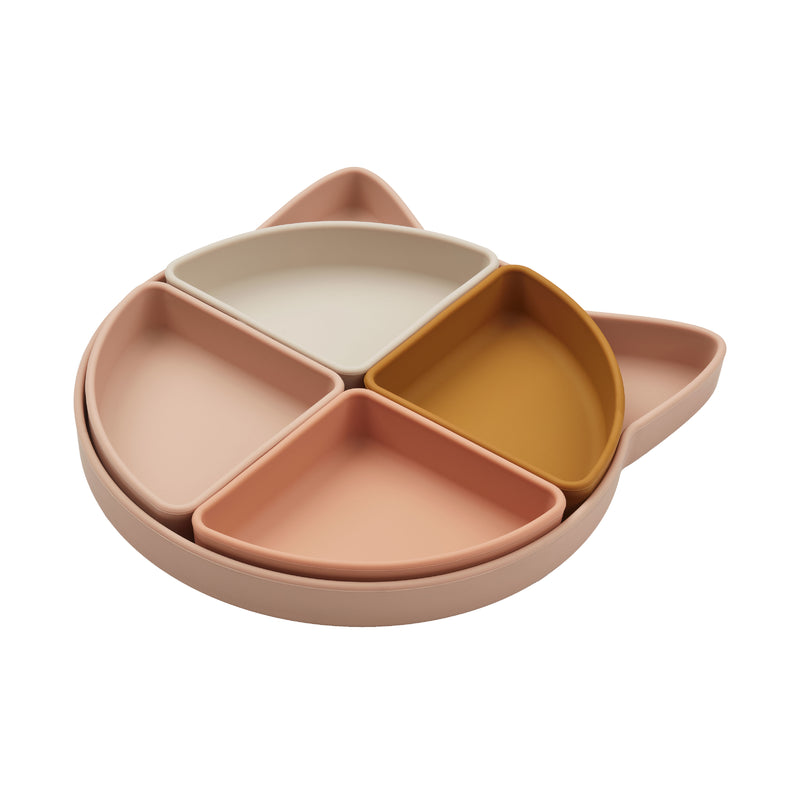 Arne Cat Divider Plate | Rose