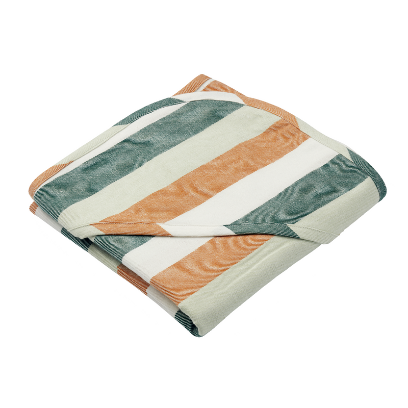 Mie Striped Hooded Towel | Dusty Mint