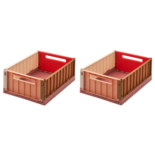 Small Weston Storage Box Set | Dusty Raspberry Mix | 2 Pack