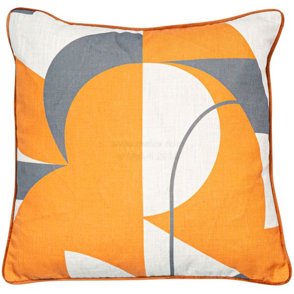 Abstract Shashika Print Cushion | Orange | 45x45cm