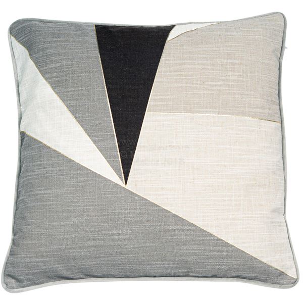 Shatter Cushion with Gold Foil | Grey | 45x45cm