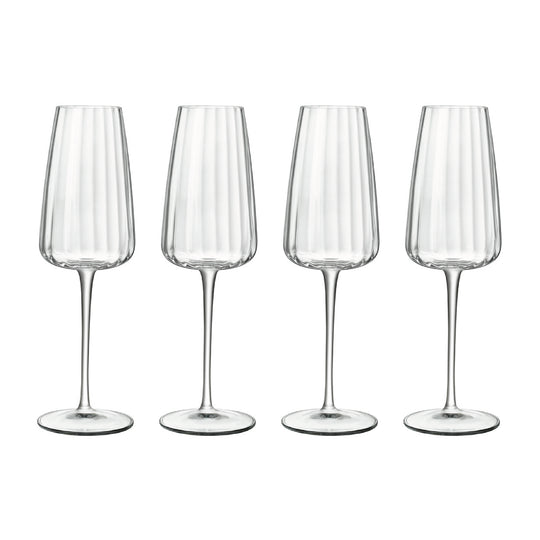 Optica Sparkling Champagne Flutes | Set of 4 | 210ml