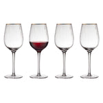 Palermo Gold Red Wine Glasses | Set of 4