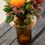 Short Tube Vase | Amber | 20cm