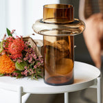 Tall Tube Vase | Amber | 30cm