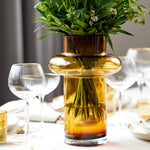 Tall Tube Vase | Amber | 30cm