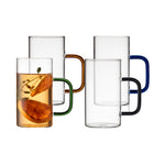 Torino Glass Mugs | Multicolour | 35cl | Set of 4