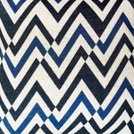 Soma Zig Zag Cushion with Fringe | Navy | 45x45cm