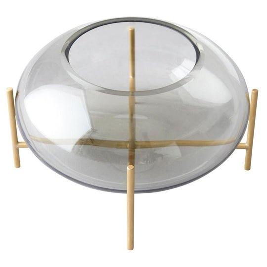 Échasse Hurricane Vase | Green Smoked Glass | Large