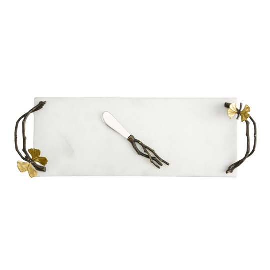 Butterfly Ginkgo Cheese Board with Knife | Small