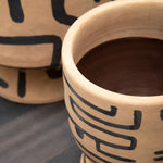 Barren Earthenware Planter | Sand/Black