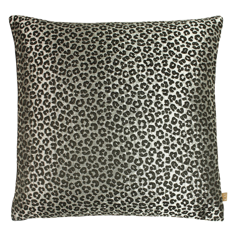 Leopard Jacquard Cushion | Ebony | 50x50cm