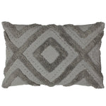 Tufted Geometric Cushion | Grey | 30x50cm