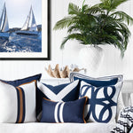 Newport Navy Cushion | 50x50cm