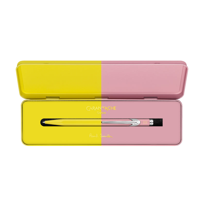 Caran d'Ache 849 Ballpoint Pen | Chartreuse & Rose