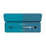 Caran d'Ache 849 Ballpoint Pen | Cyan & Steel