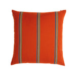 Embroidered Signature Stripe Cushion | Burnt Orange