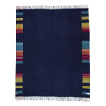 Faded Edge Reversible Lambswool Blanket | Multi