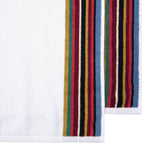 Signature Stripe Bath Towel | White