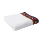 Signature Stripe Bath Towel | White