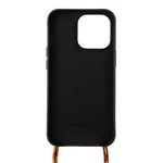 Leather iPhone 13 Pro Case with Rope Lanyard | Black