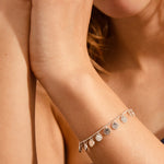 Carol Small Fifigree Coins Bracelet | Silver Plated