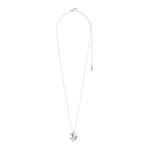 Em Wavy Pendant Necklace | Silver Plated