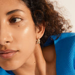 Willpower Recycled Huggie Hoop Earrings | Gold Plated