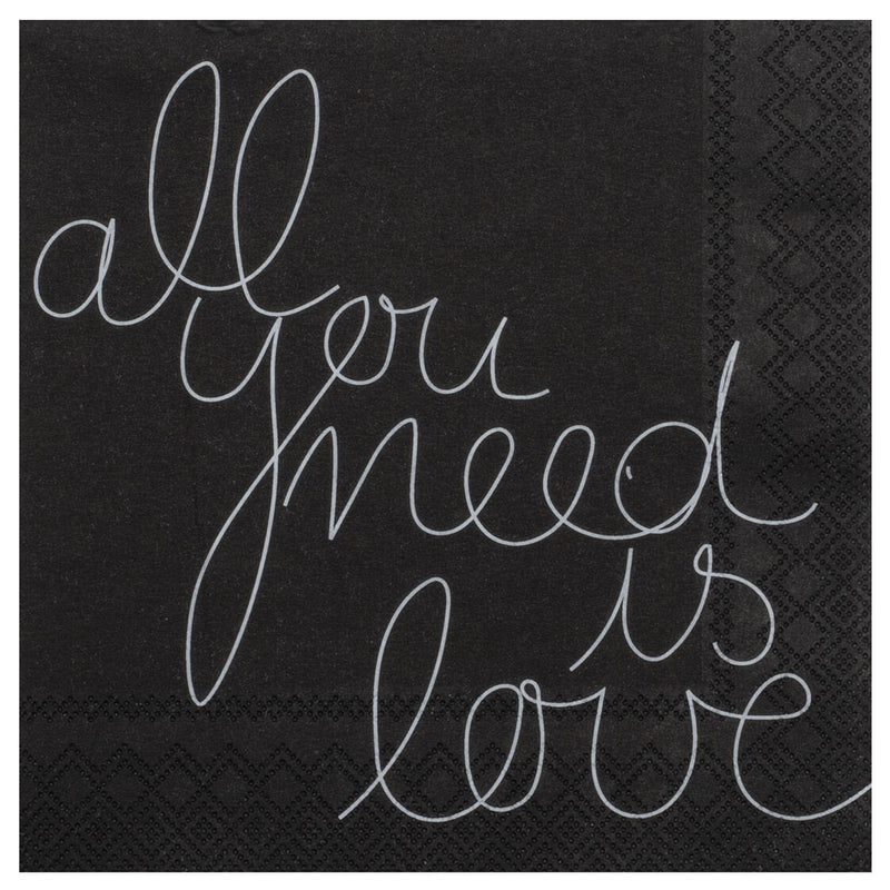 Cocktail Napkin Set | All You Need is Love | 25x25cm