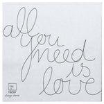 Cocktail Napkin Set | All You Need is Love | 25x25cm