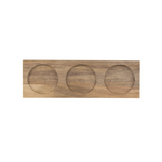 Heart Embossed Dip Bowls with Wooden Base | Bon Appetit Collection | Set of 3