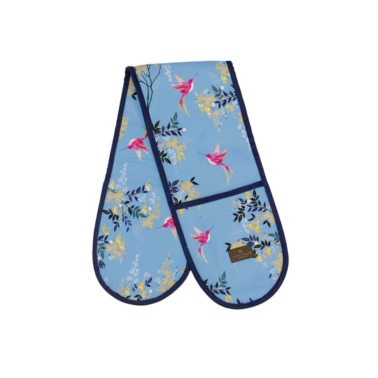 Hummingbird Double Oven Glove | Blue