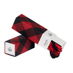 Genuine Red & Black Tartan Shoelaces | 120cm