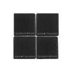 Love & Celebrate Slate Coasters | Set of 4