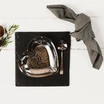 Heart Dish & Spoon Set with Slate Base