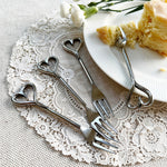 Love Heart Pastry Forks | Set of 4