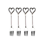 Love Heart Pastry Forks | Set of 4