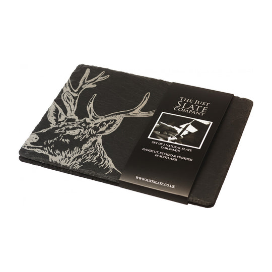 Rectangular Tablemats | Etched Stag | Set of 2