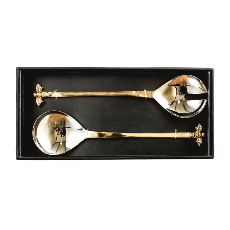 Salad Server Set | Gold Bee | 2-Piece