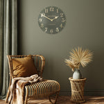 Arabic Wall Clock | Lichen Green | 20''