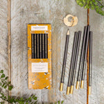 Bee & Honeysuckle Pencils | Black & Gold | Set of 6