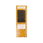 Bee & Honeysuckle Pencils | Black & Gold | Set of 6