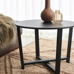 Wismar Coffee Table | Black Metal | 61.5cm