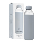 Reusable Glass Water Bottle | Porter | Slate