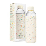 Reusable Glass Water Bottle | Porter | Terrazzo Cream