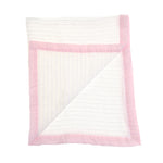 Cellular Baby Blanket | Pink Trim